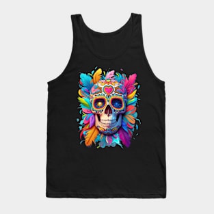 Pink skeleton Bones and Botany - Classic Vintage Summer Tank Top